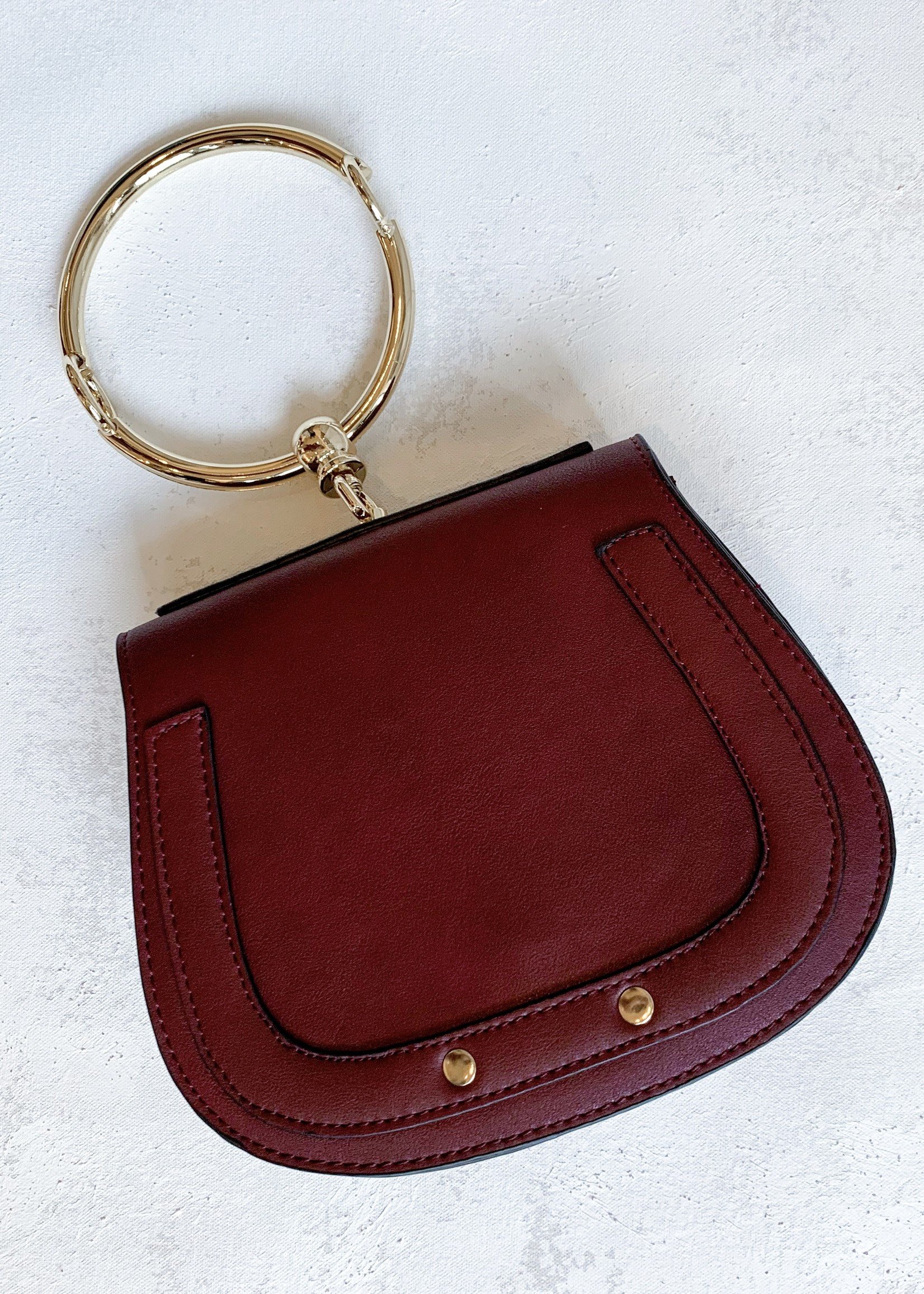 Elitaire Boutique Small Edith Bag in Burgundy