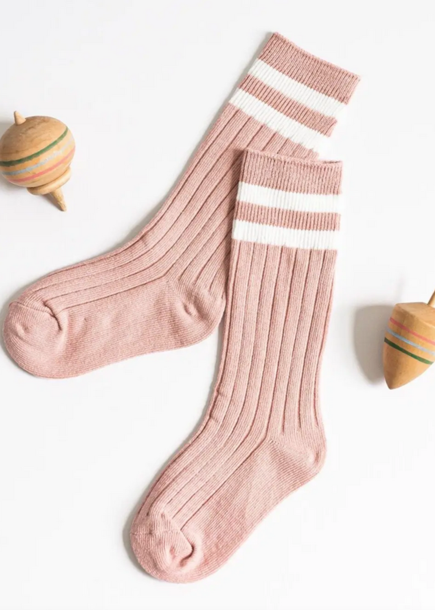 Elitaire Petite Pink Stripe Knee High Socks
