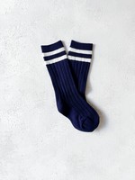 Elitaire Petite Navy Stripe Knee High Socks