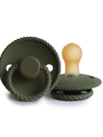 Elitaire Petite FRIGG Natural Rubber Rope Pacifier in Olive (6-18 Months)