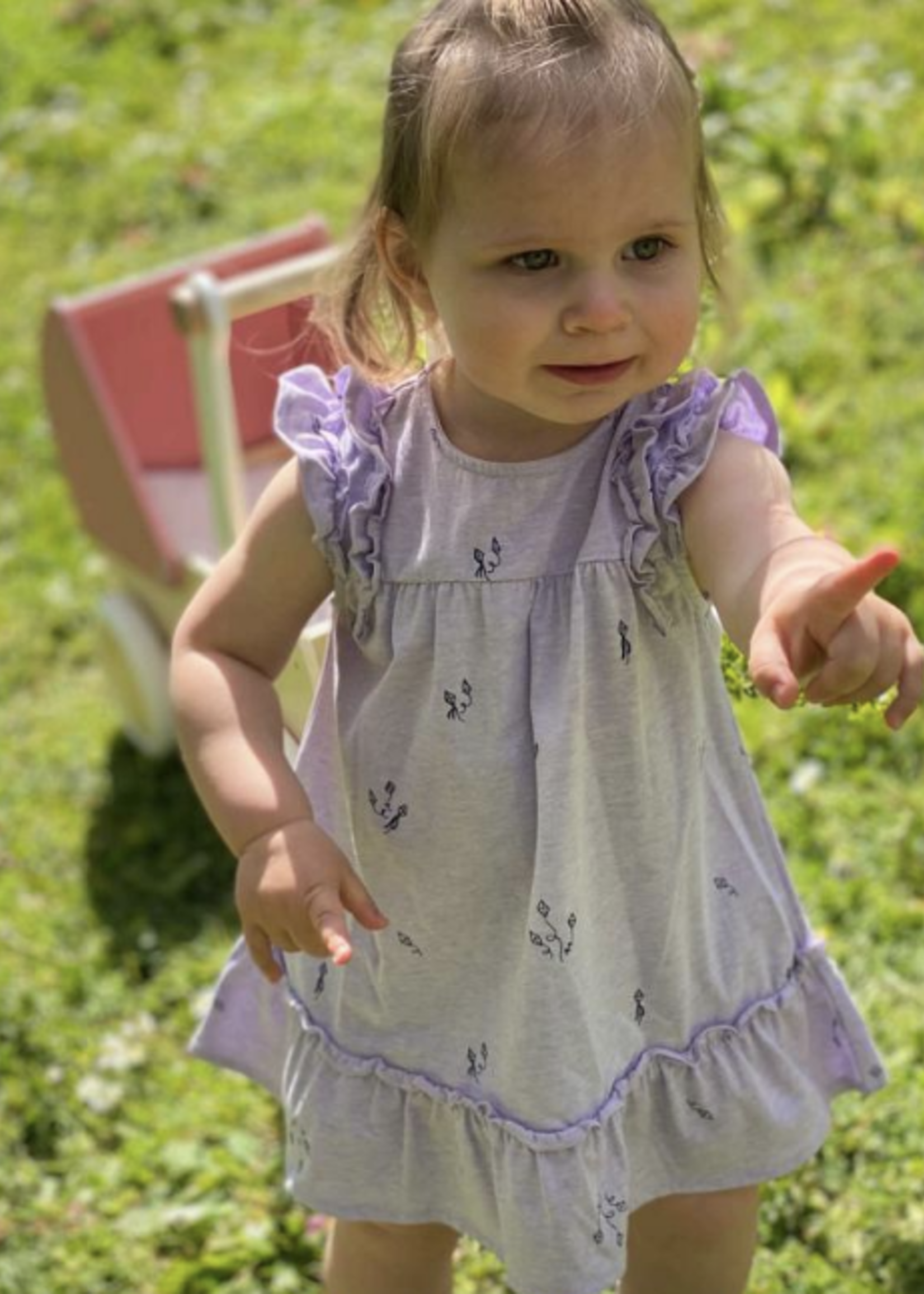 Elitaire Petite Aswen Jersey Kite Dress in Lavendar