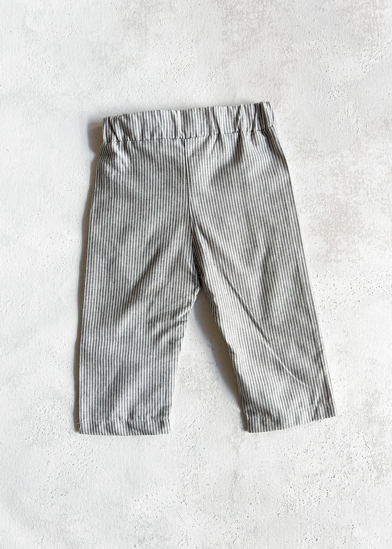 Elitaire Petite Bosun Beige Stripe Cotton Pants
