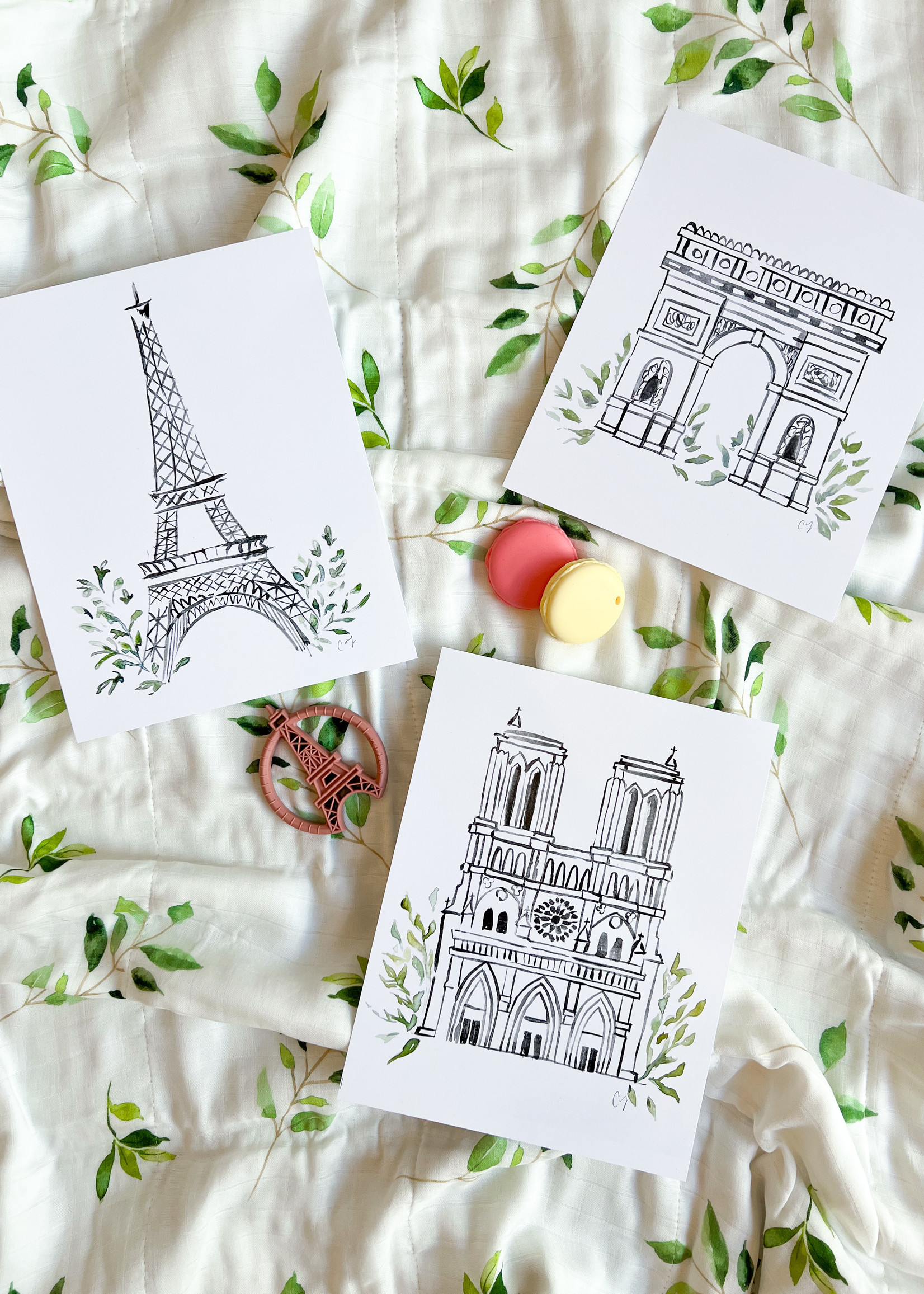 Elitaire Petite Paris Landmarks Watercolor Set