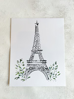 Elitaire Petite Eiffel Tower Watercolor