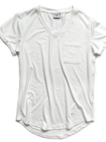 Elitaire Boutique Pocket Tee in Off White