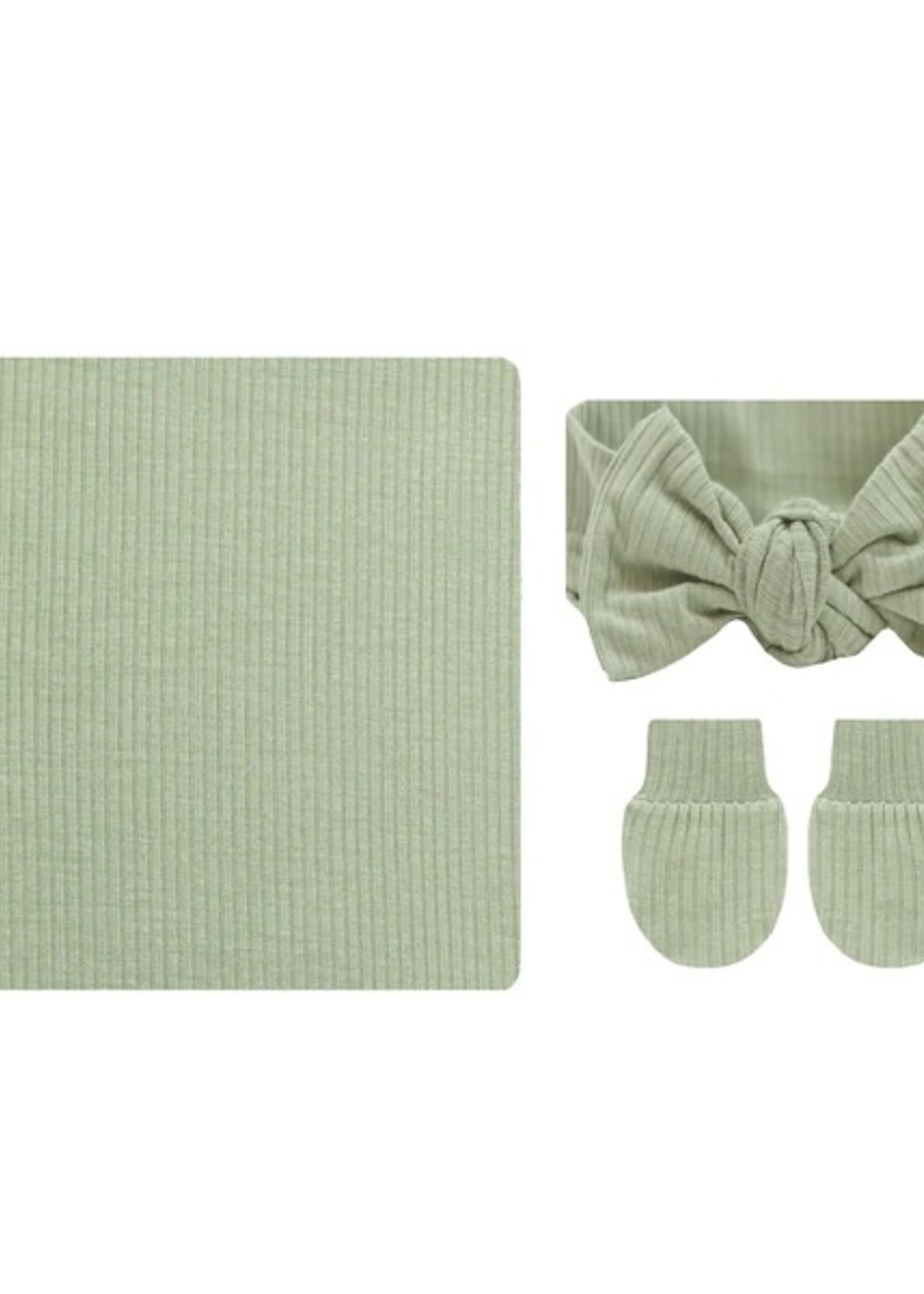 Elitaire Petite Ellis Ribbed Newborn Bundle (Headband)