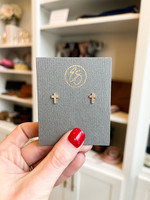 Elitaire Boutique Small Cross Earrings