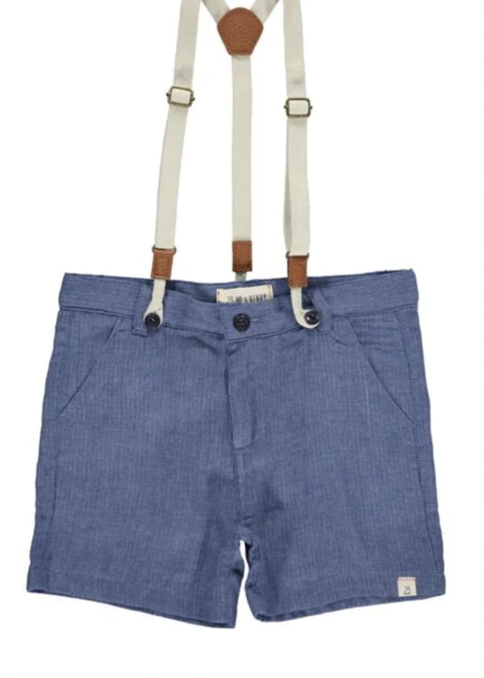 Elitaire Petite Blue Captain Shorts with Suspenders