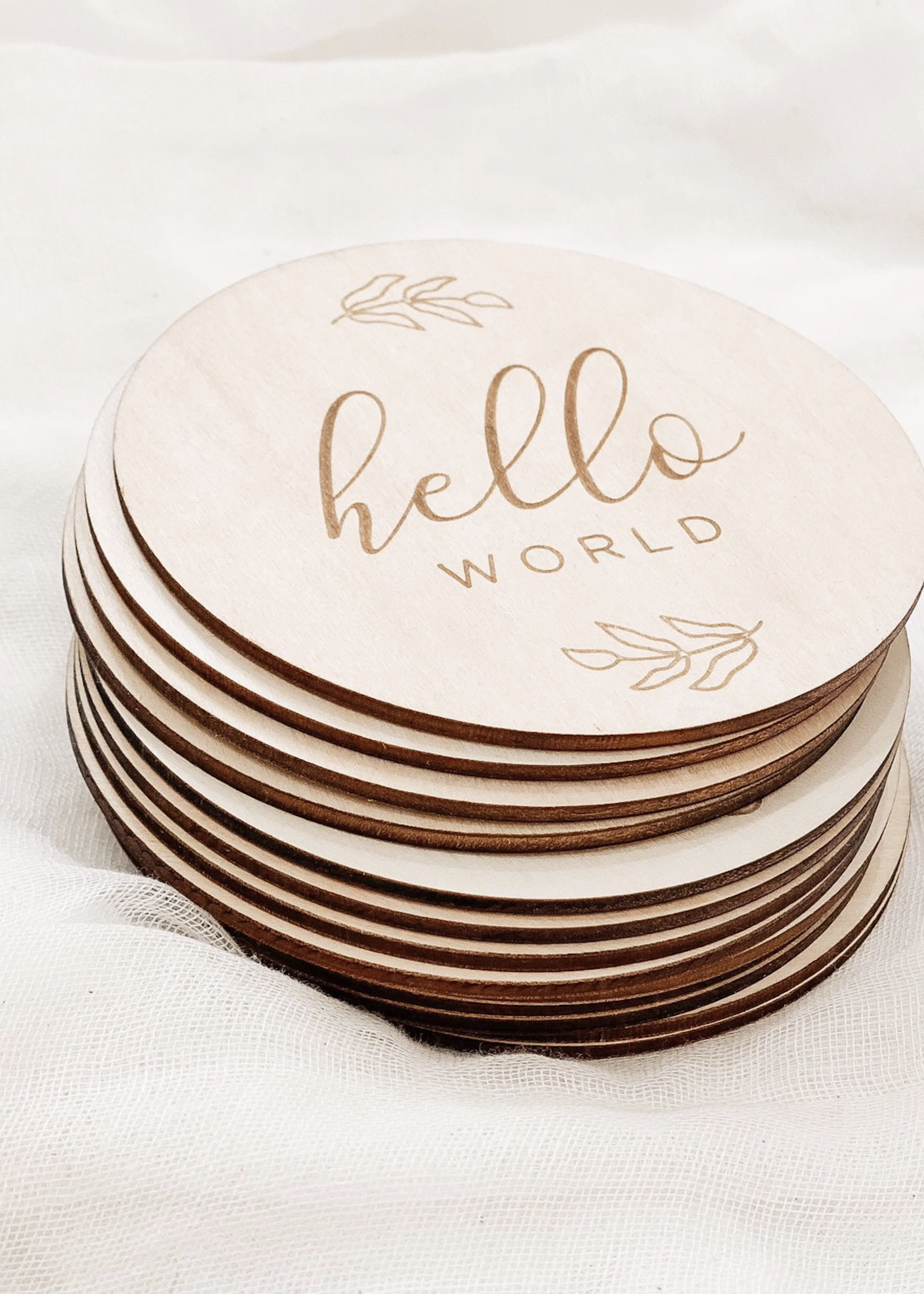 Elitaire Petite Ivy Baby Wooden Monthly Milestone Discs