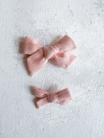 Elitaire Petite Linen Classic Blossom Hair Bow Clip