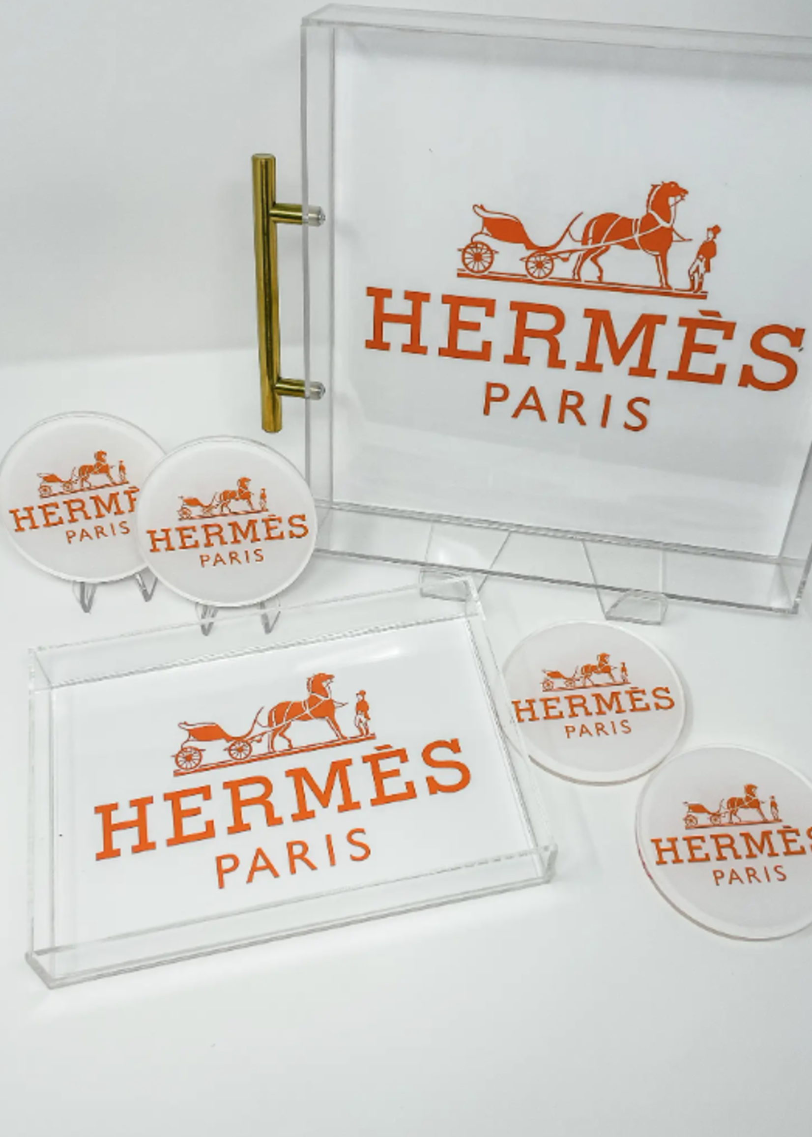 Elitaire Boutique Hermes Coaster Set
