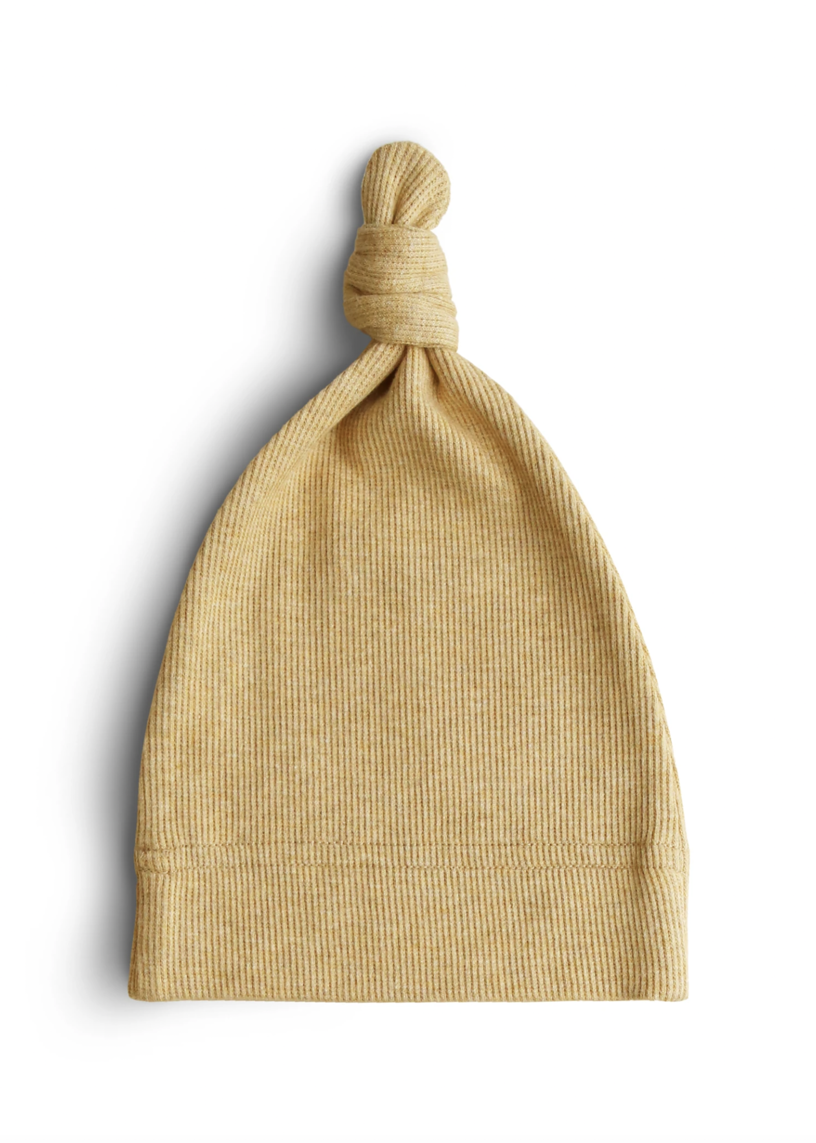 Elitaire Petite Ribbed Baby Beanie in Golden Yellow  (0-3M)