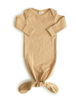 Elitaire Petite Ribbed Knotted Gown in Golden Yellow (0-3M)