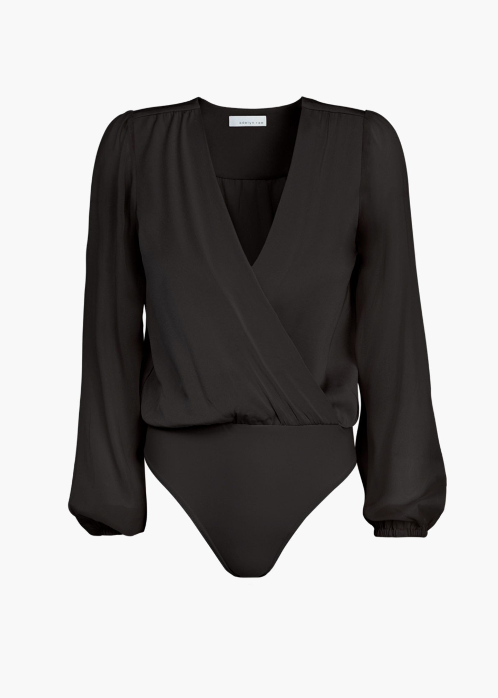 Elitaire Boutique Candice Organza Sleeve Bodysuit in Black