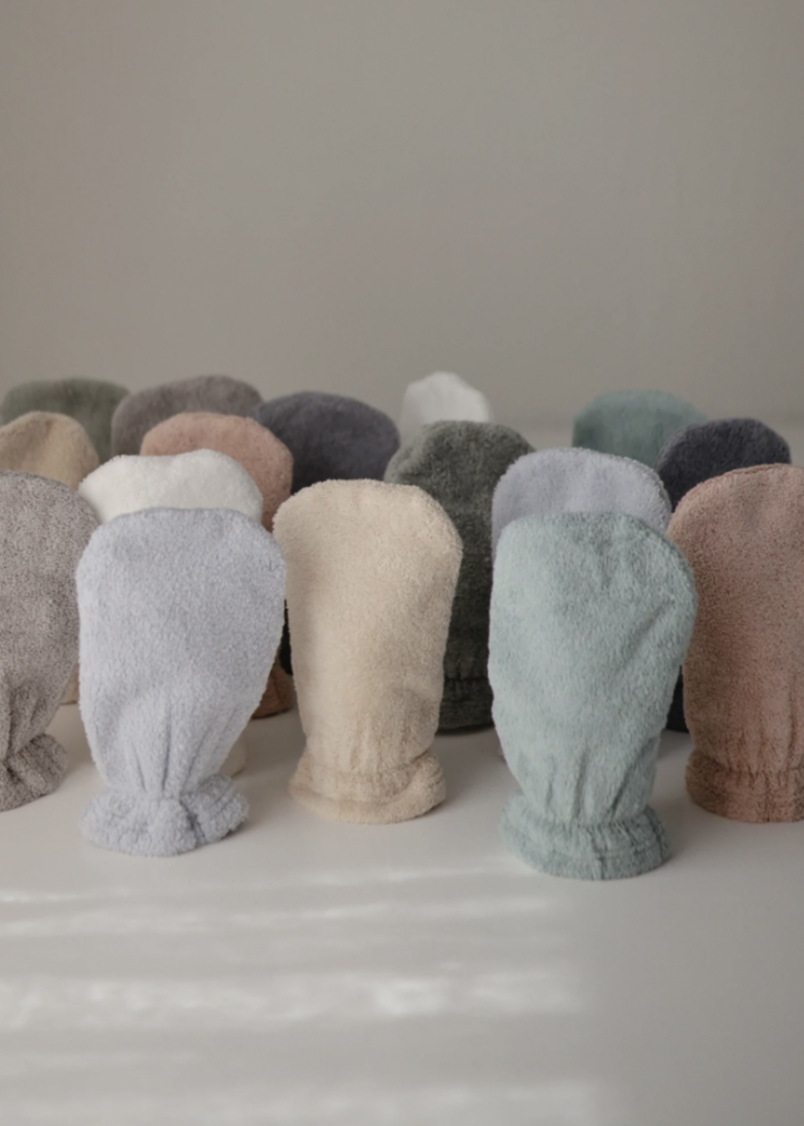 Elitaire Petite Organic Cotton Bath Mitt 2-pk in Pearl