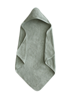 Elitaire Petite Organic Cotton Hooded Towel in Moss