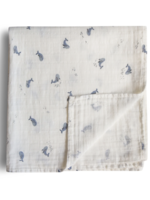 Elitaire Petite Muslin Organic Cotton Swaddle in Whales