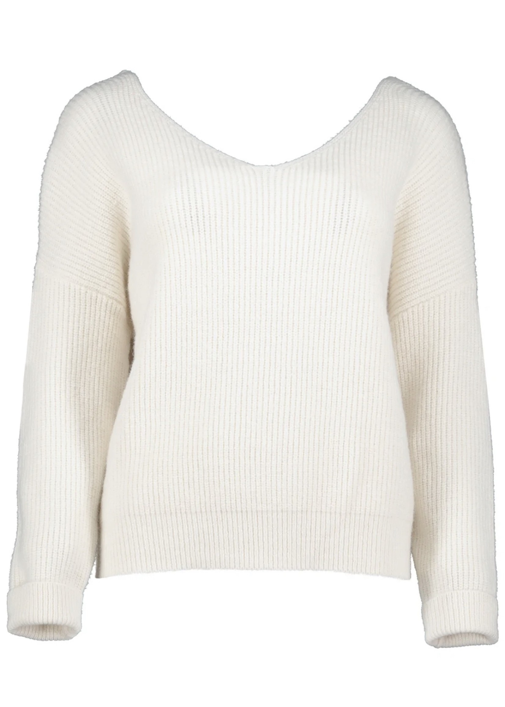 Elitaire Boutique Jocelyn Twist Back Sweater in Cream