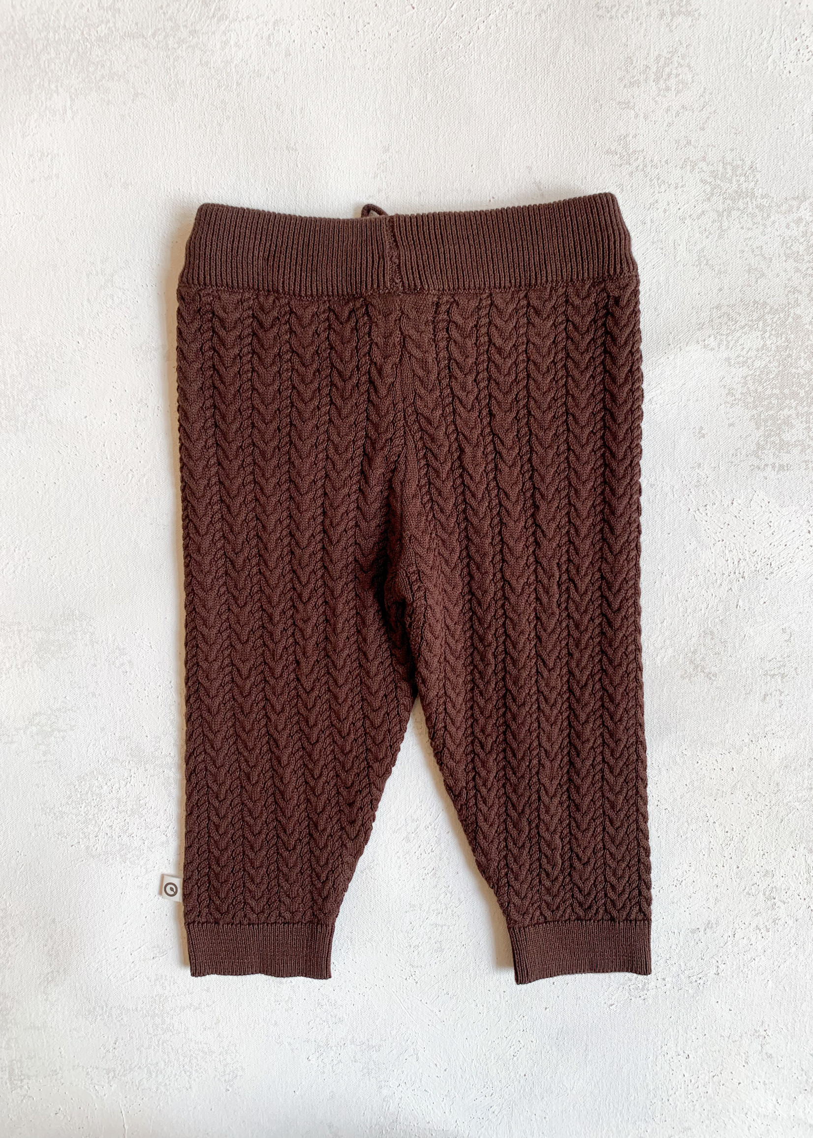 Elitaire Petite Cable Knit Pants in Coffee