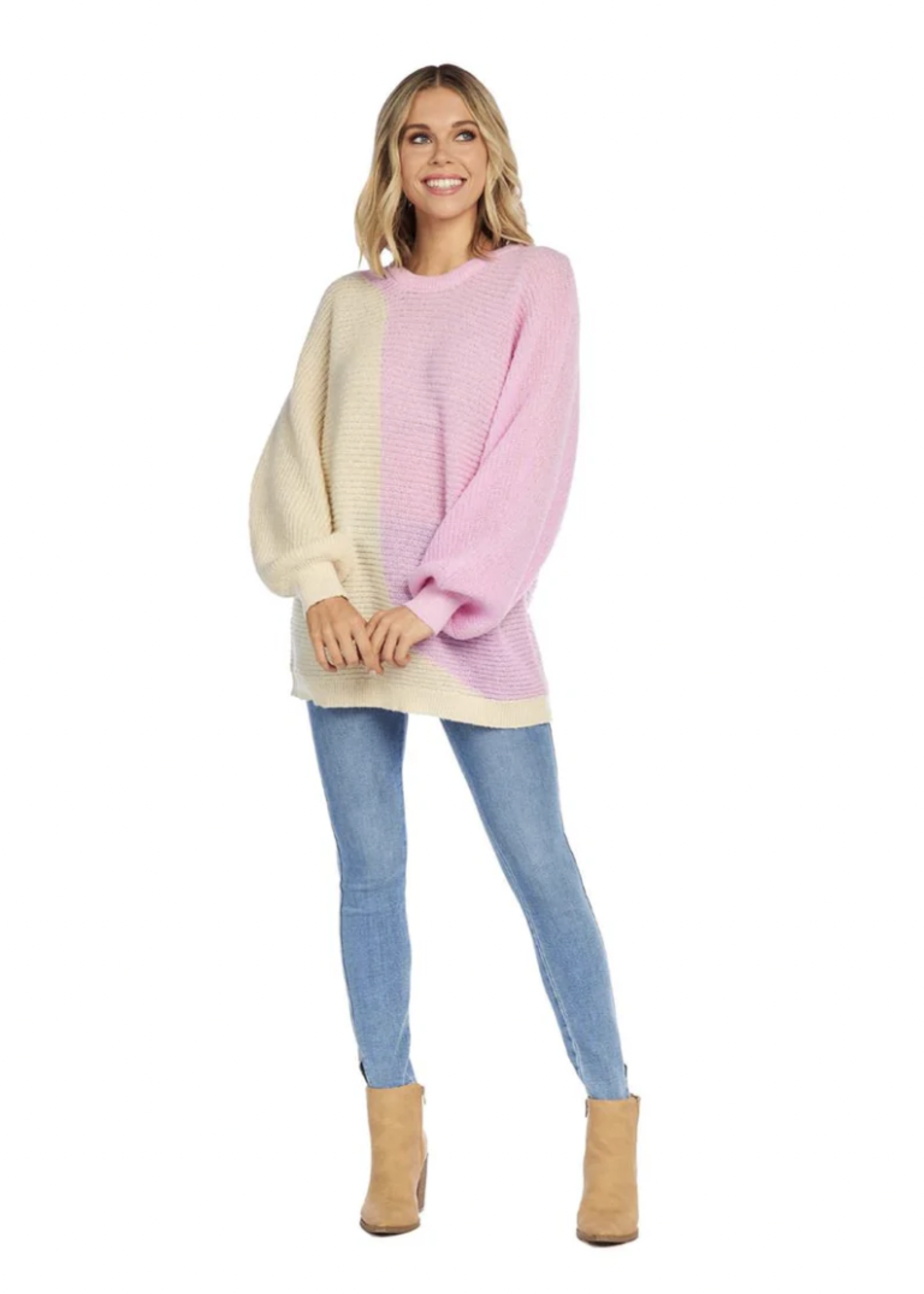 Elitaire Boutique Oversized Colorblock Sweater