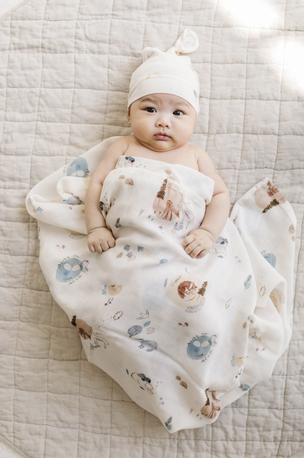 Muslin Swaddle Cozy Forest