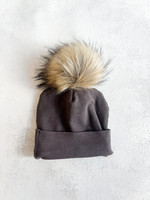 Elitaire Petite Pom Hat in Charcoal
