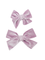 Elitaire Petite Small Velvet Bow Clip - Lilac