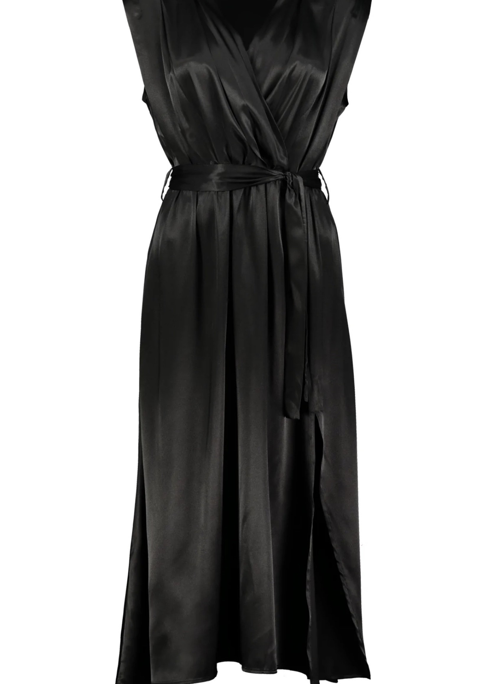 Elitaire Boutique Aeries Wrap Dress in Black