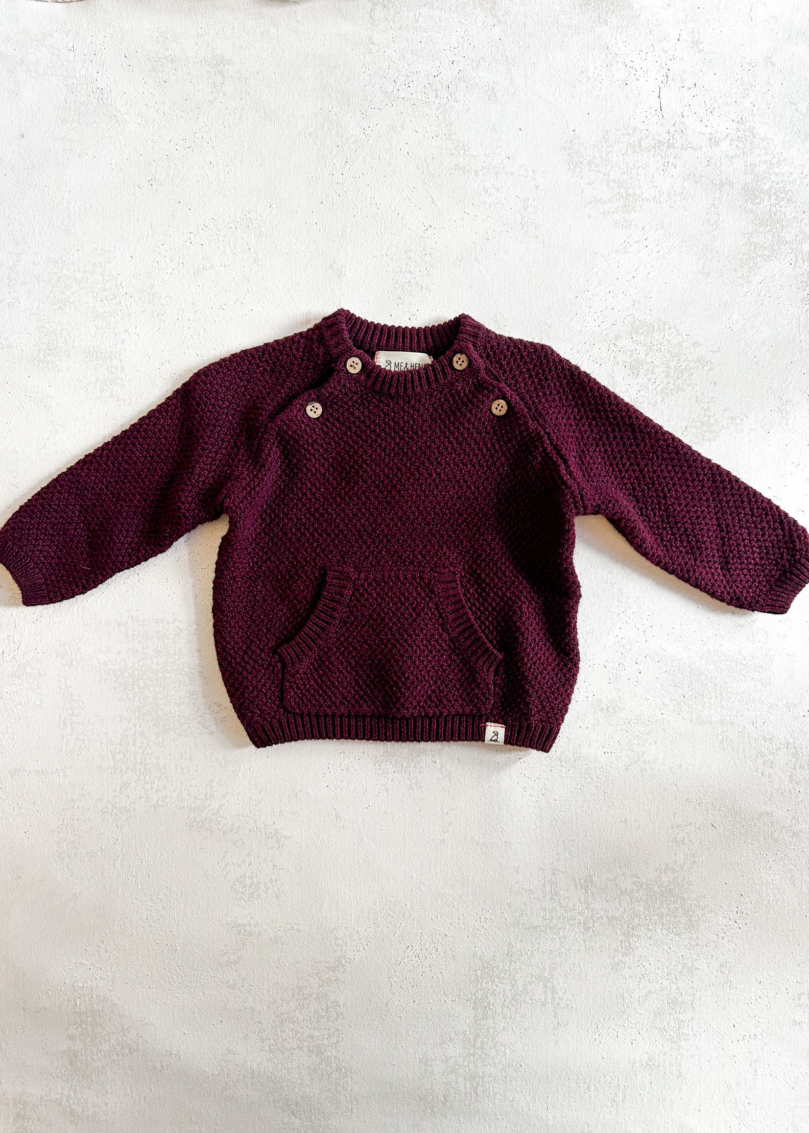 Elitaire Petite Morrison Sweater in Burgundy