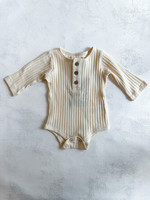 Elitaire Petite Adams Ribbed Henley in Creme