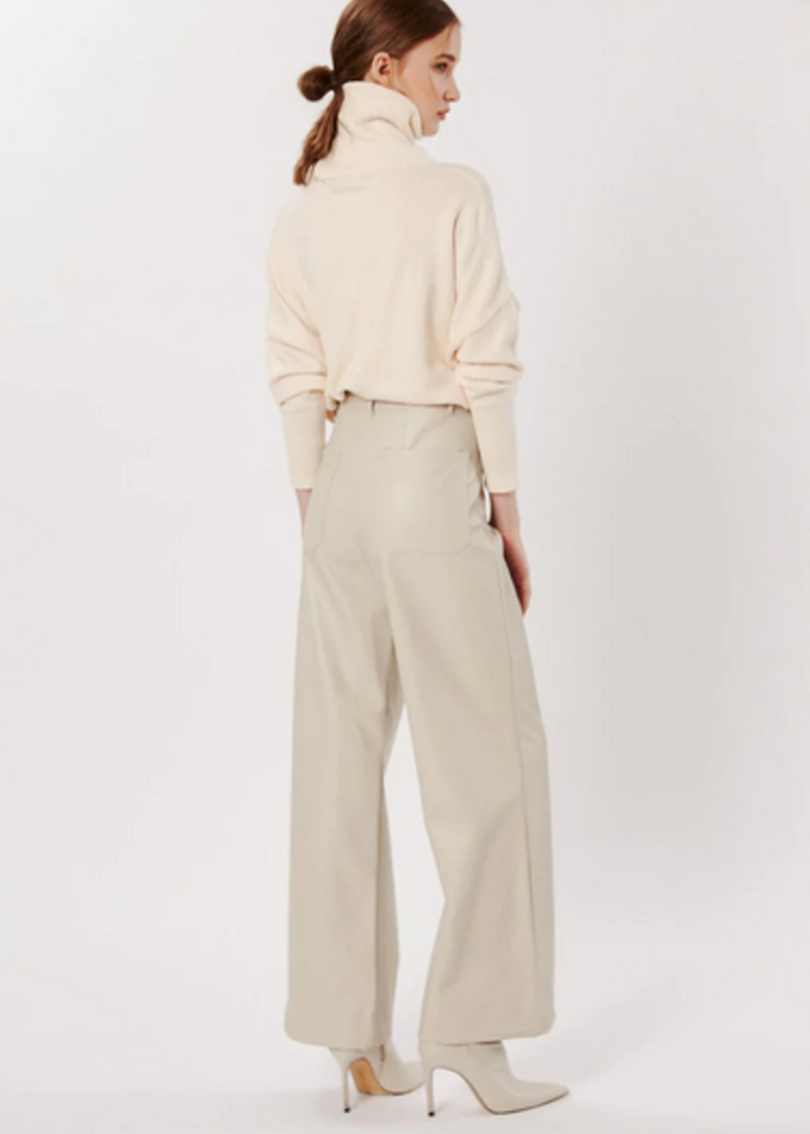 Elitaire Boutique Terre Wide Leg Vegan Leather Pant