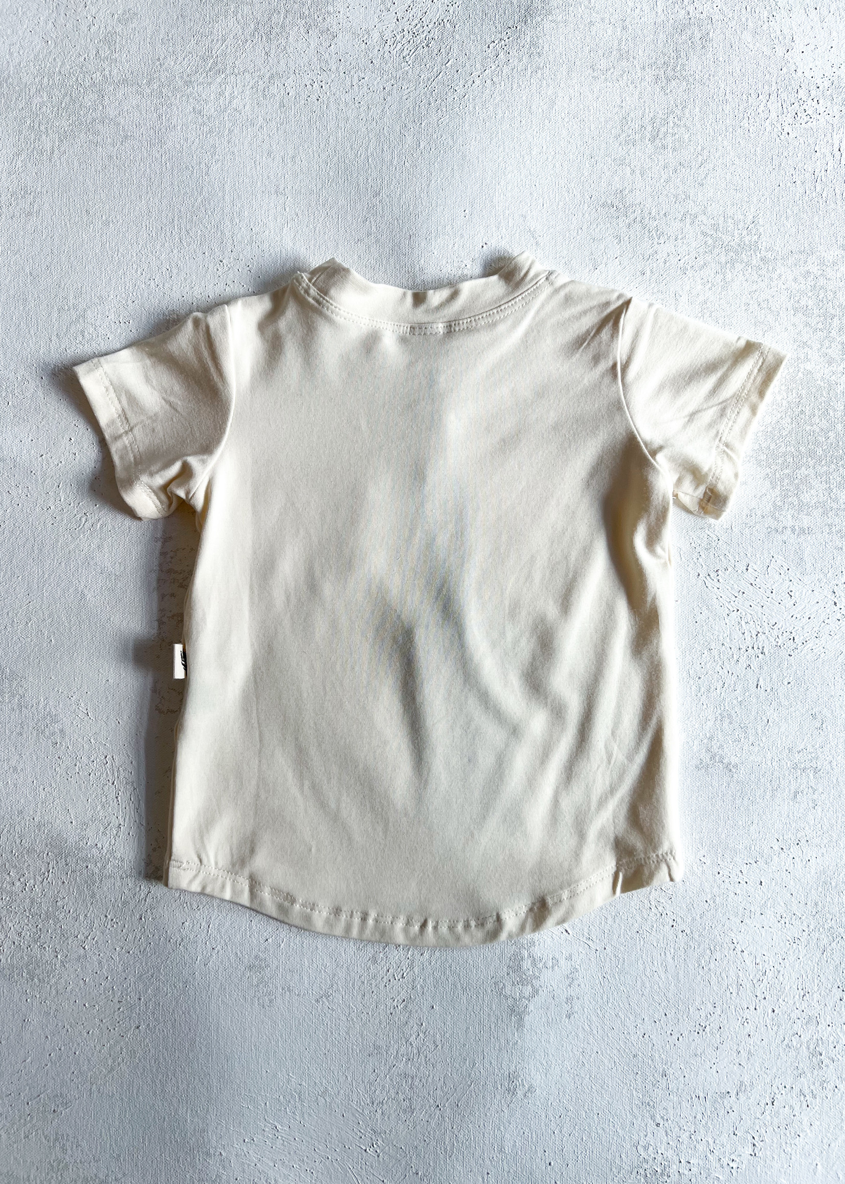 Elitaire Petite Pocket Tee in Creme