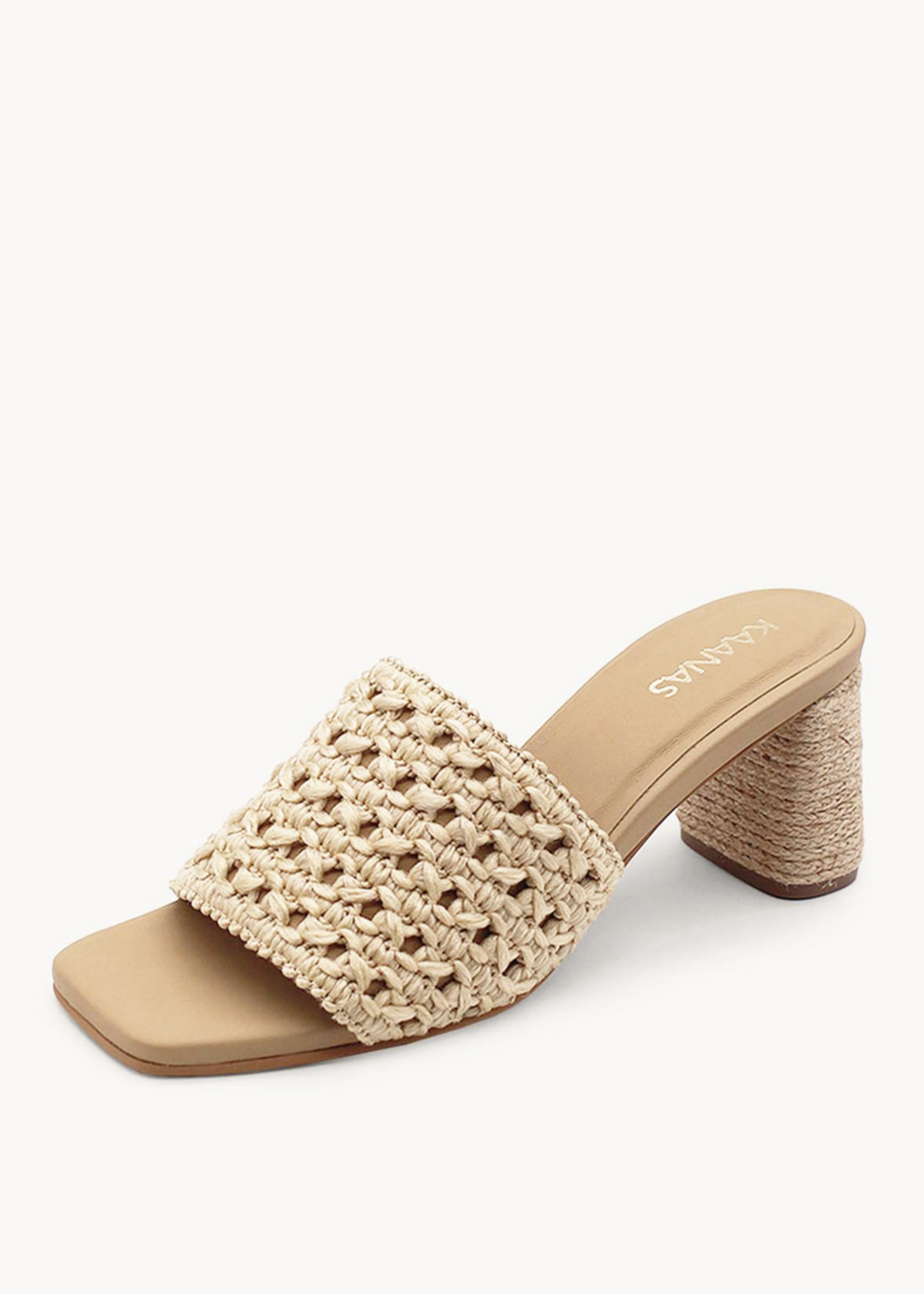 Elitaire Boutique Palma Boho Strap Heel in Natural