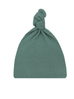 Elitaire Petite Pierce Dusty Emerald Ribbed Top Knot Hat
