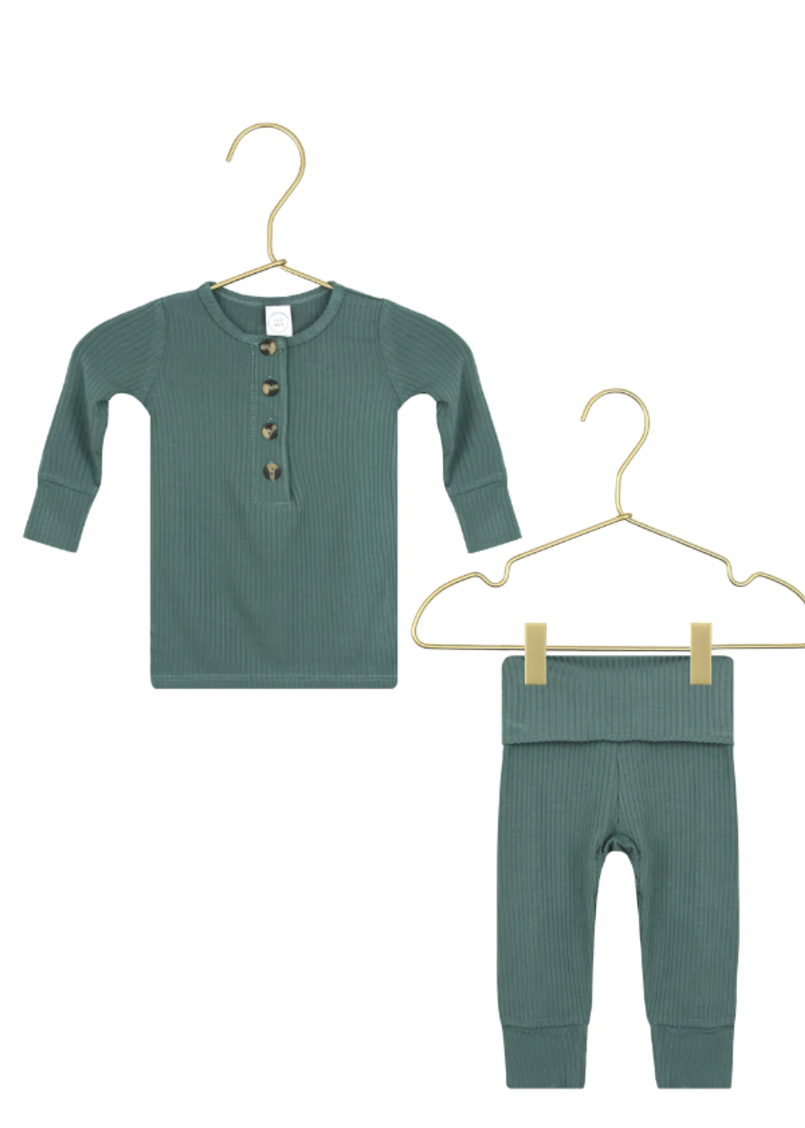 Elitaire Petite Pierce Dusty Emerald Top & Bottom Set NB - 3M