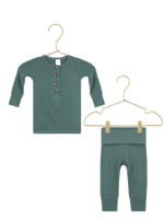 Elitaire Petite Pierce Dusty Emerald Top & Bottom Set 6-12M