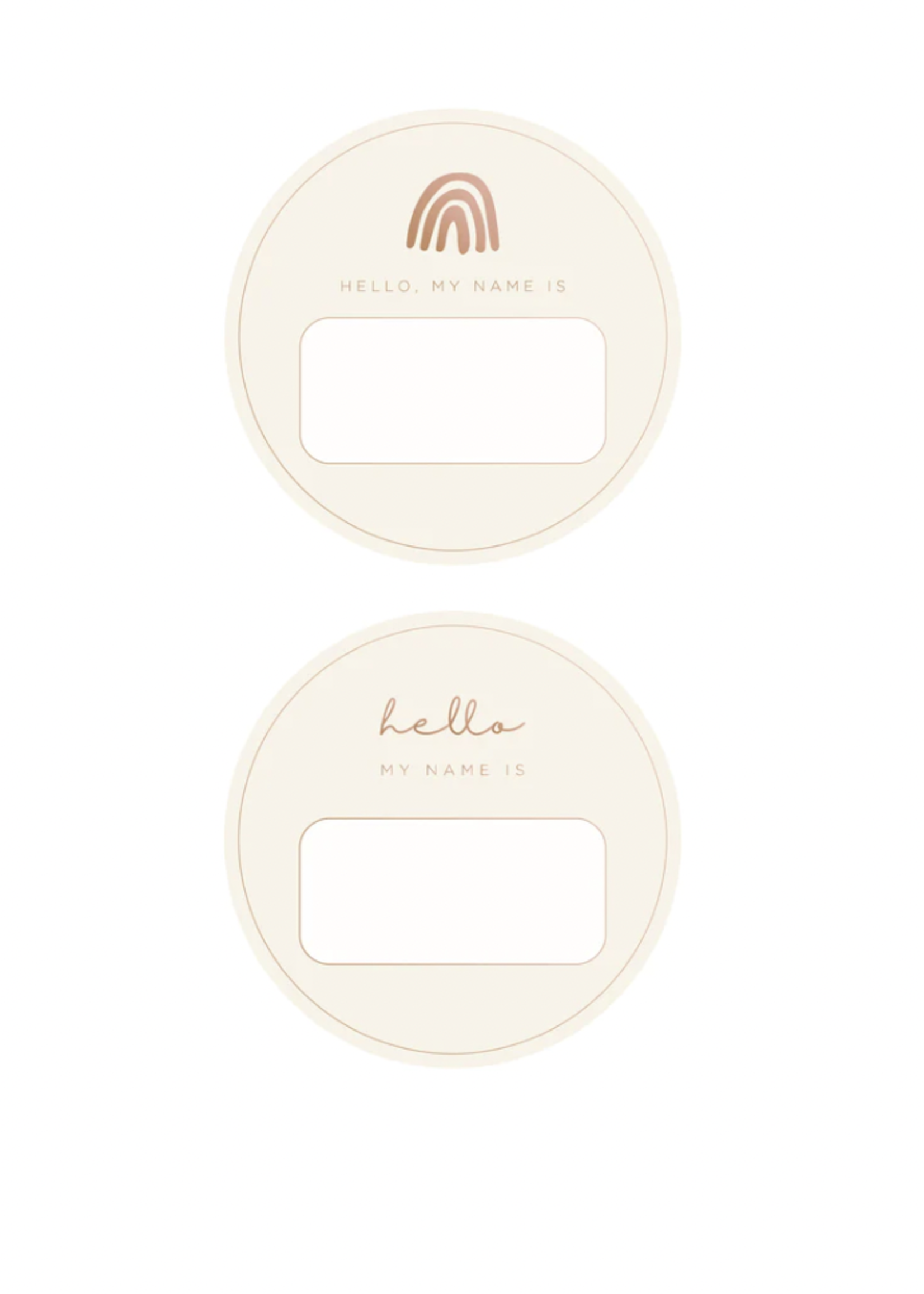 Elitaire Boutique Blank Name Tags - Rose Gold Foil (2 Pack)