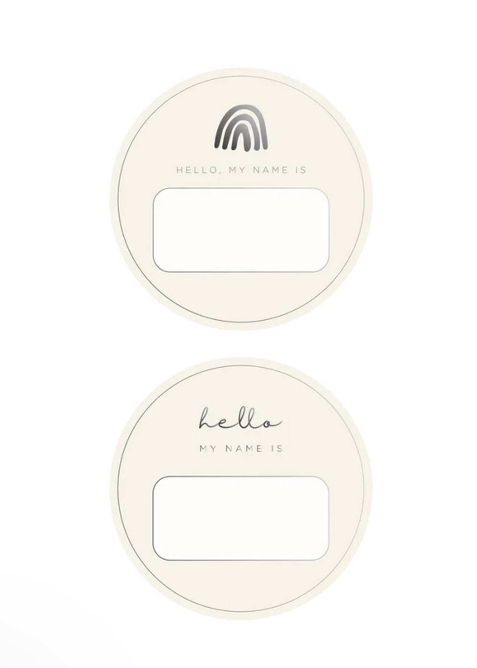 Elitaire Petite Blank Name Tags - Charcoal Foil (2 Pack)