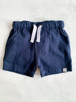 Elitaire Petite Hugo Twill Shorts in Navy