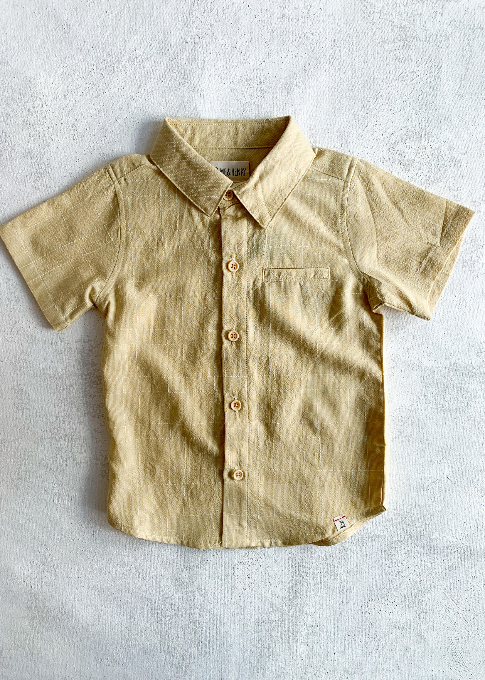 Elitaire Petite Newport Onesie and Shirt in Yellow Grid