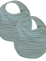 Elitaire Petite Cloud Muslin Bib in Steel Blue