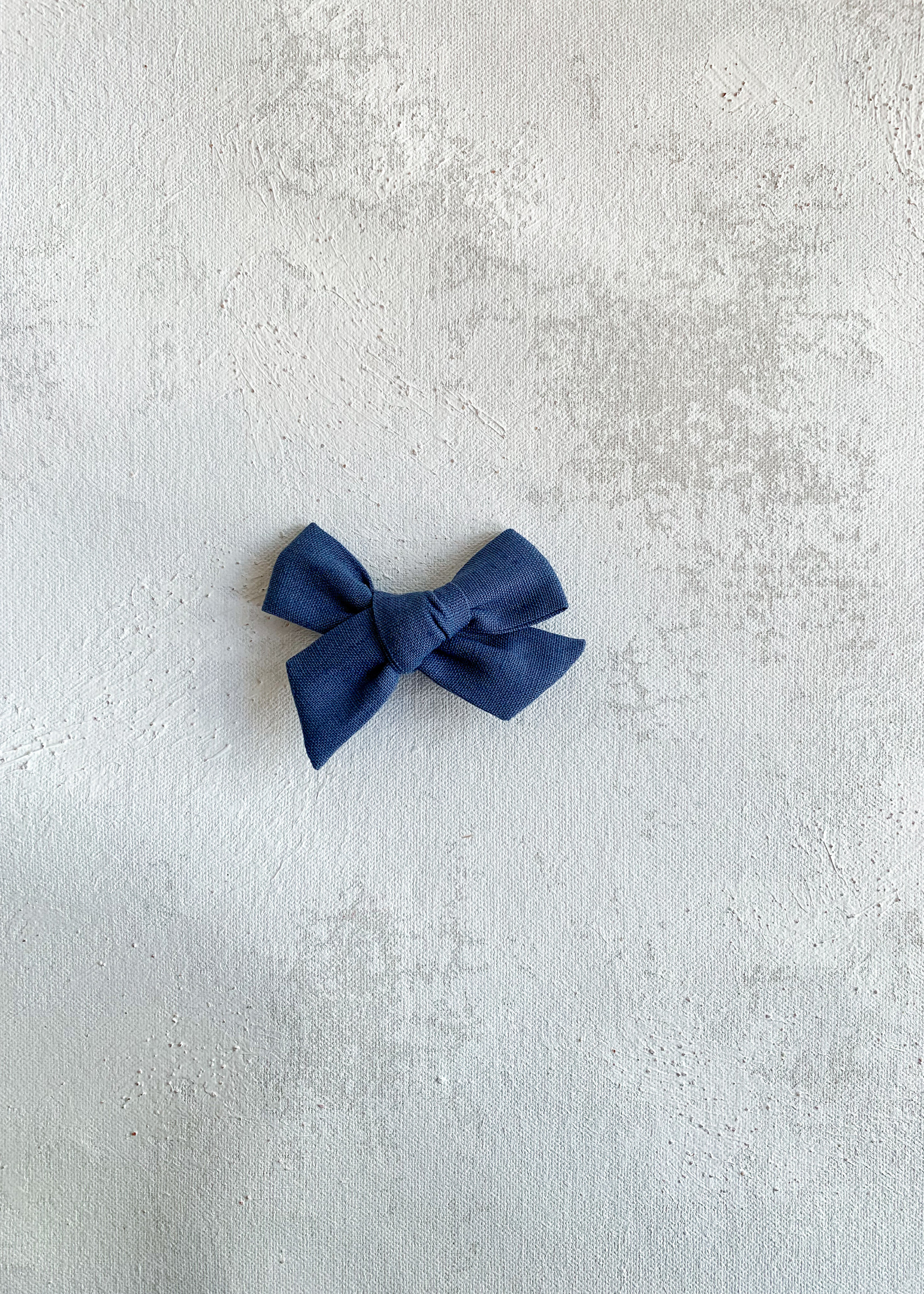 Elitaire Petite Linen Classic Cadet Blue Hair Bow Clip