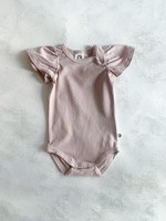 Elitaire Petite Cozy Me Frill Sleeve Onesie in Rose Moon