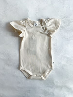 Elitaire Petite Cozy Me Frill Sleeve Onesie in Buttercream