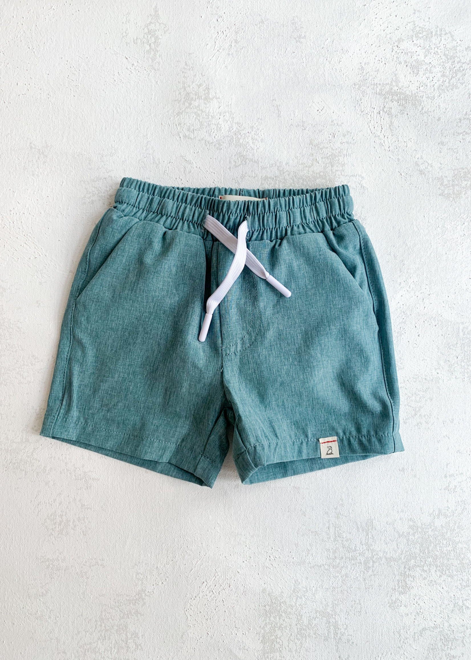 Elitaire Petite Surf Swim Shorts in Teal