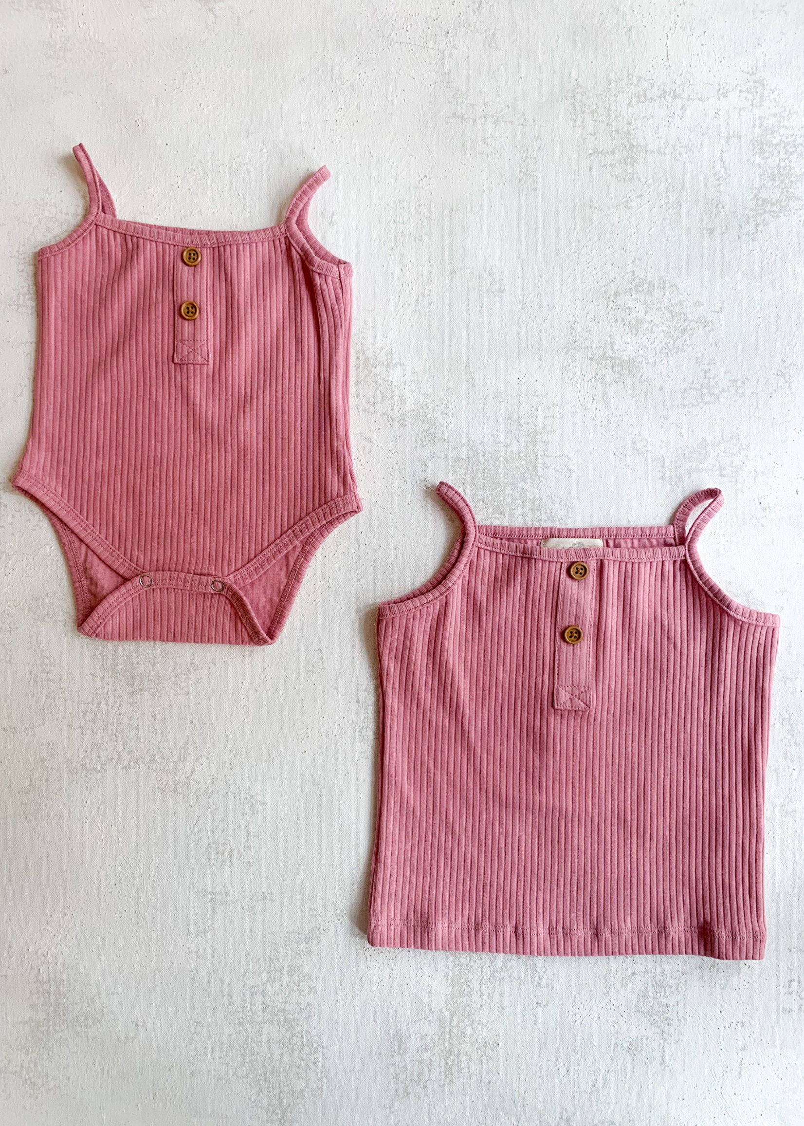 Elitaire Petite Karter Rose Tank and Onesie