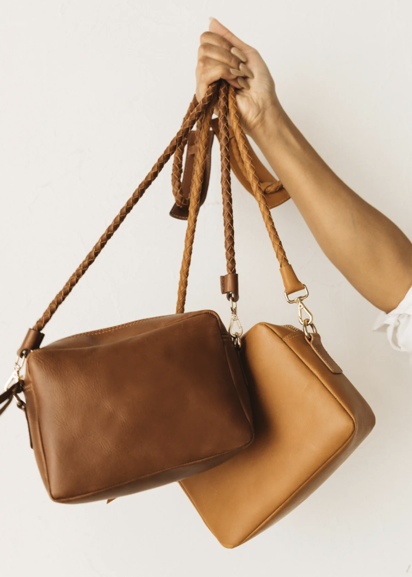 Elitaire Boutique Aurora Crossbody in Cognac