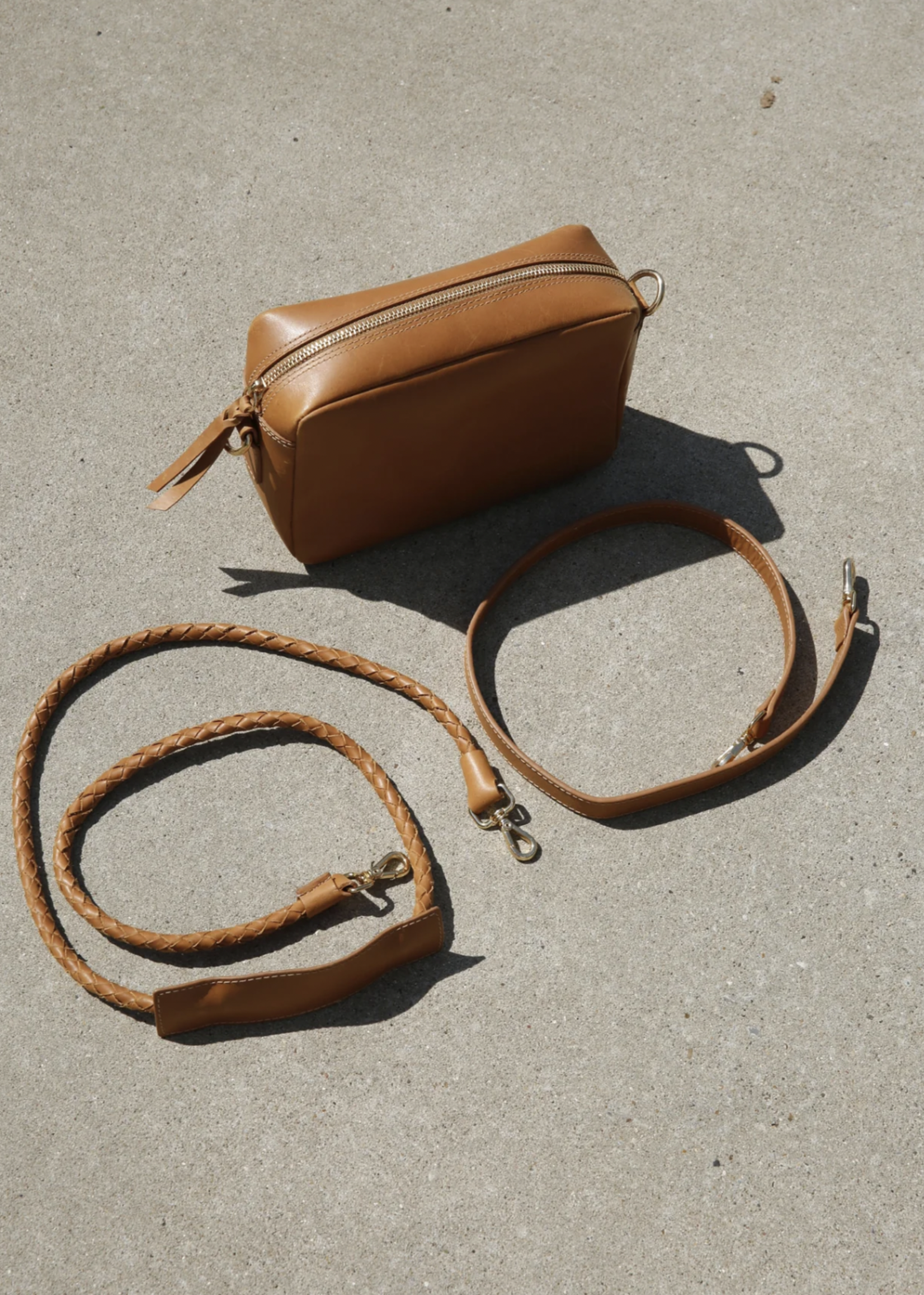 Elitaire Boutique Aurora Crossbody in Cognac