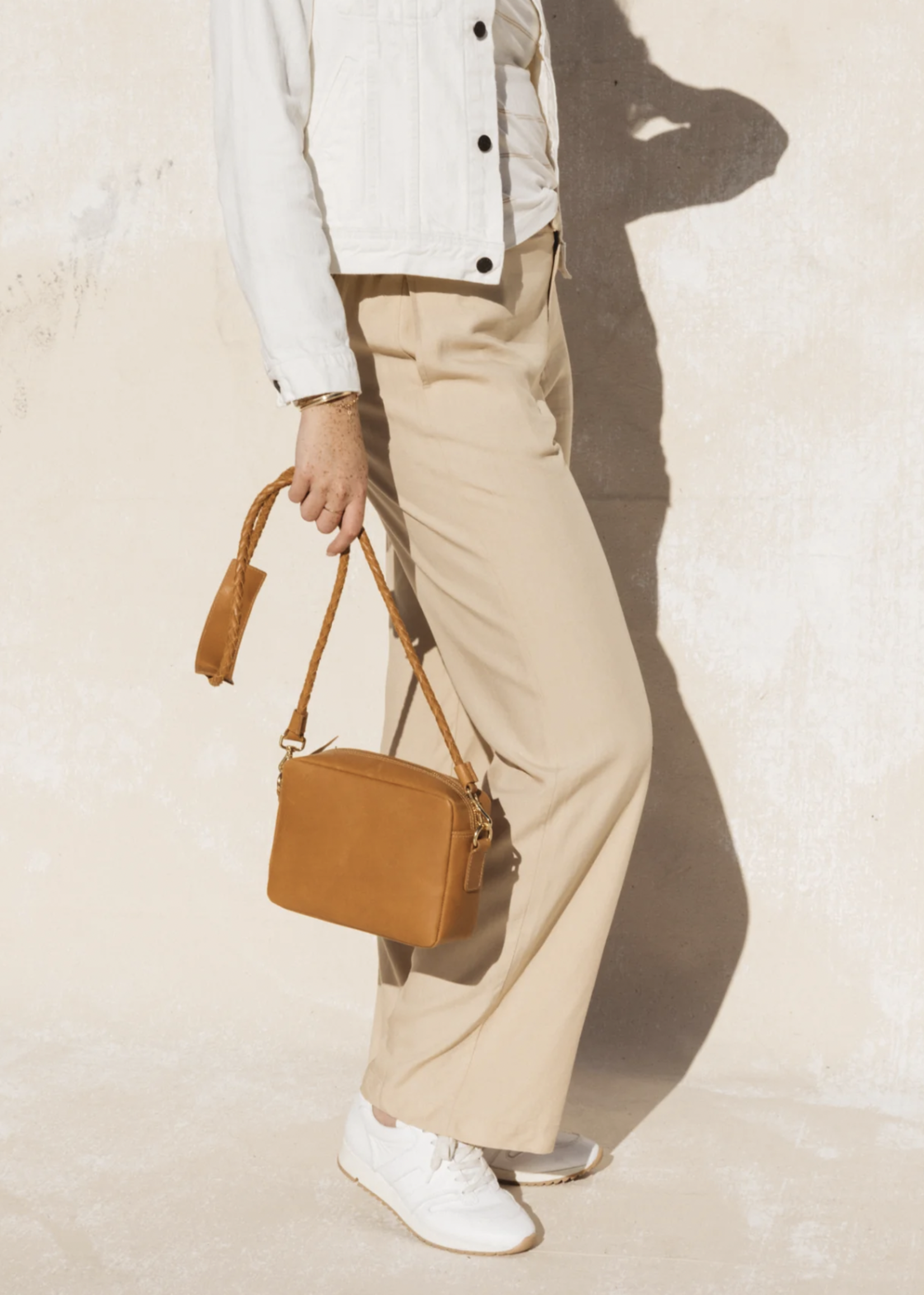 Elitaire Boutique Aurora Crossbody in Cognac