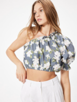 Elitaire Boutique Beni Floral Asymmetrical Top